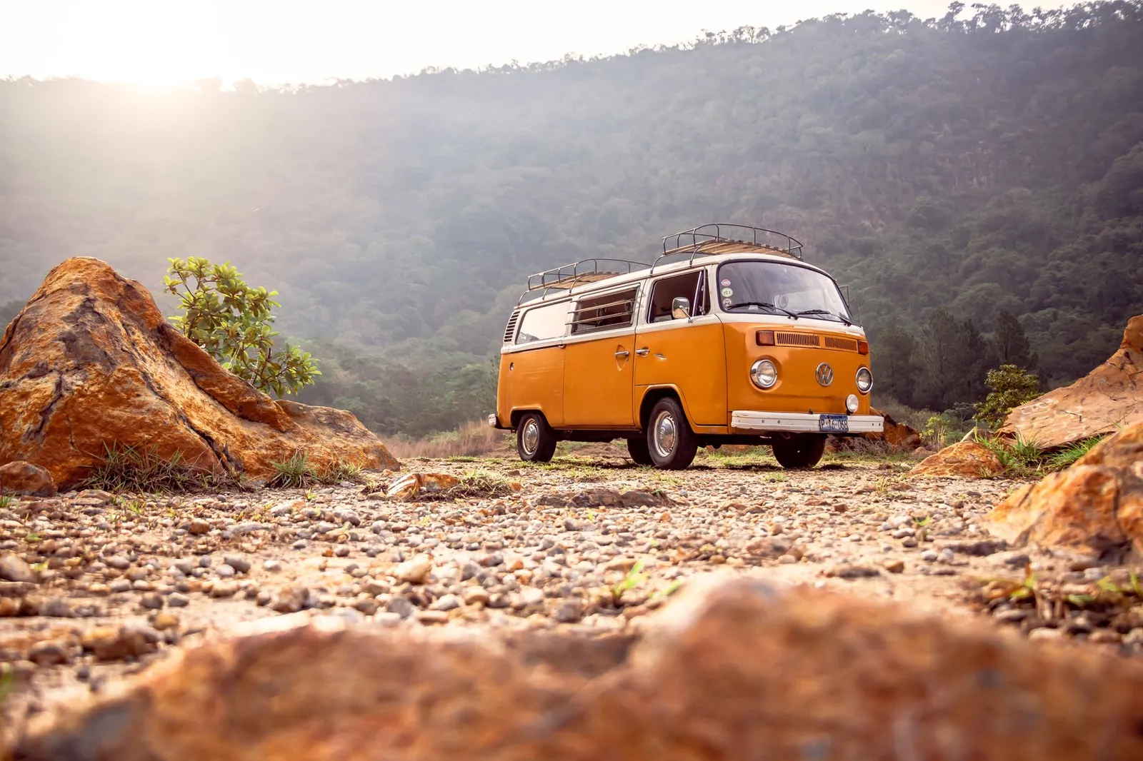 campervan road trip landscape